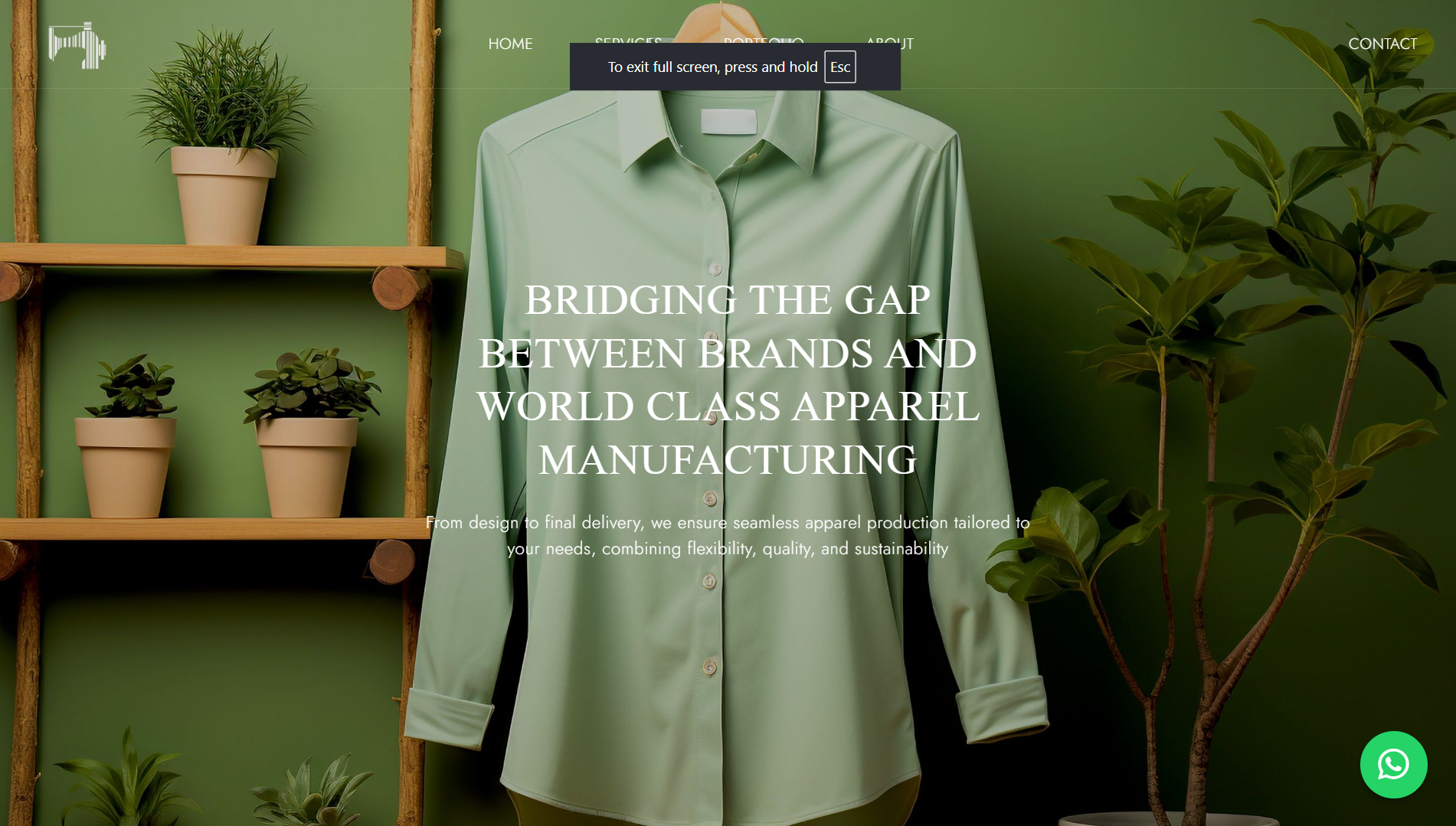 Norbond Apparel website mockup